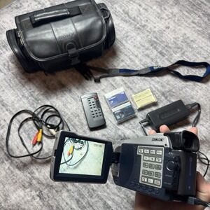 Sony DCR-TRV27 Handycam MiniDV Bundle Tape Issue Turns On– For Parts/Repair READ